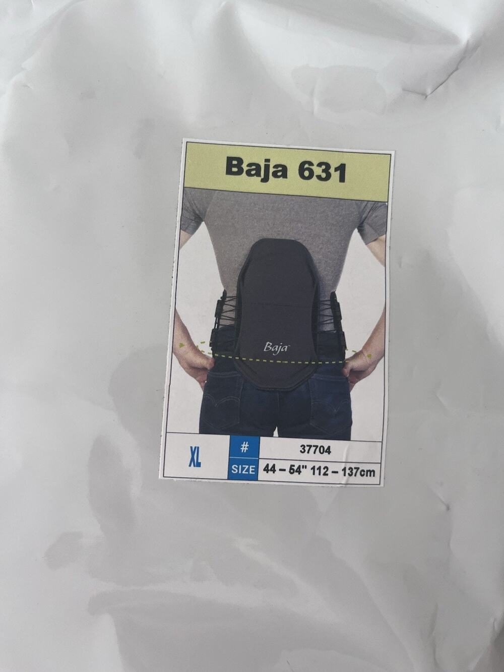 Bio-skin Baja 631 Back Brace. MEDICAL GRADE! Waist Size 44”-54” XL New